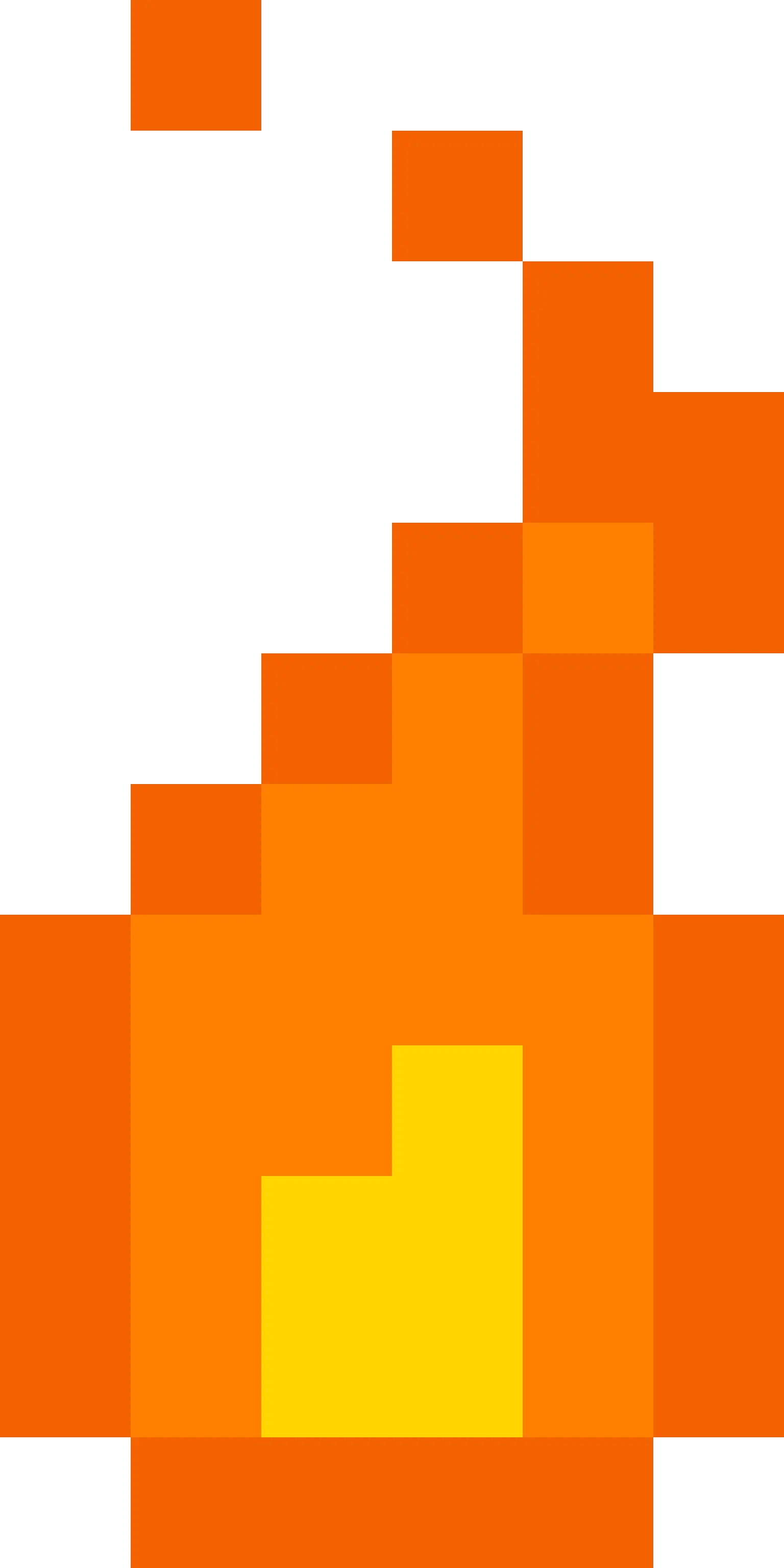 pixel art of a flame